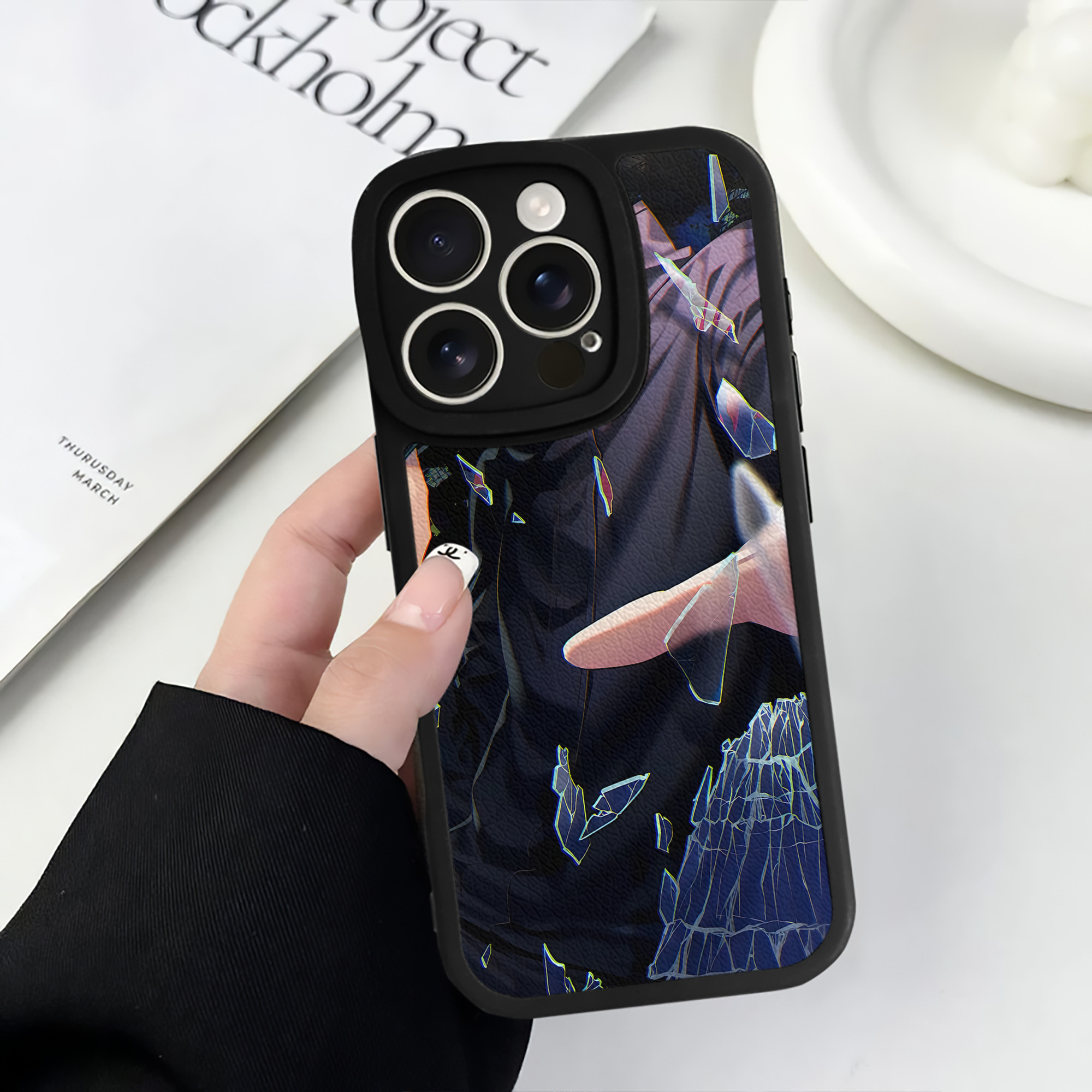 （画像用） 呪術廻戦 Jujutsu Kaisen 【iPhone 16シリーズ対応】シリコンスマホケース（レザー調） 材質：シリコン